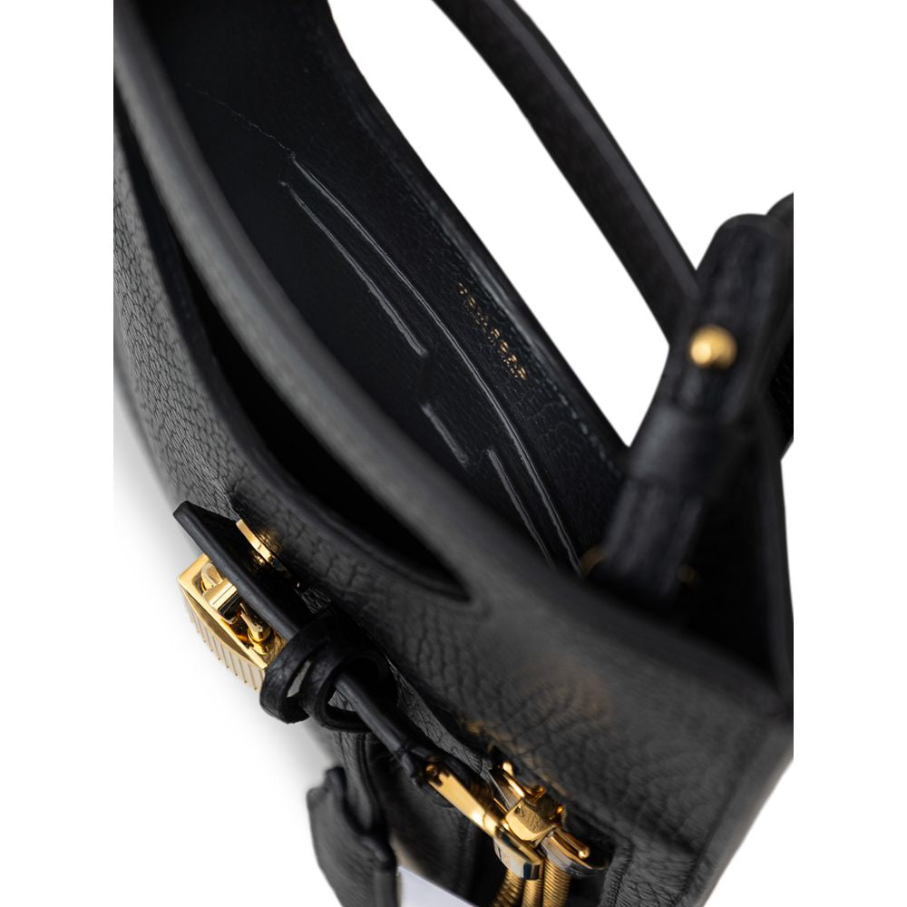 Tom Ford Black Leather Mini Crossbody Shoulder Bag