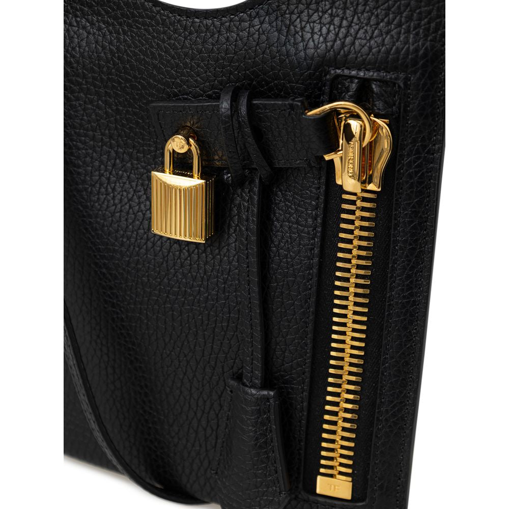 Tom Ford Black Leather Mini Crossbody Shoulder Bag