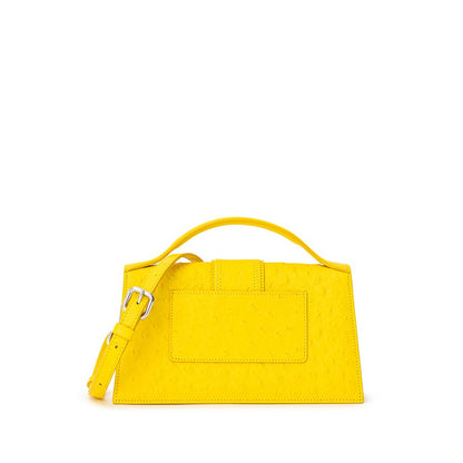 Jacquemus Le Grand Bambino Croisière Handbag in Yellow Leather