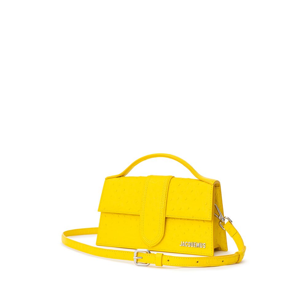 Jacquemus Le Grand Bambino Croisière Handbag in Yellow Leather