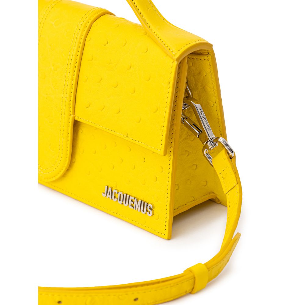 Jacquemus Le Grand Bambino Croisière Handbag in Yellow Leather