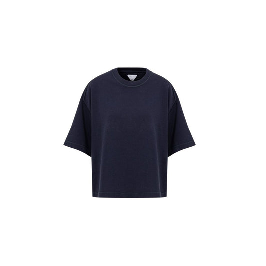 Bottega Veneta Blue Square Neck Cropped T-Shirt