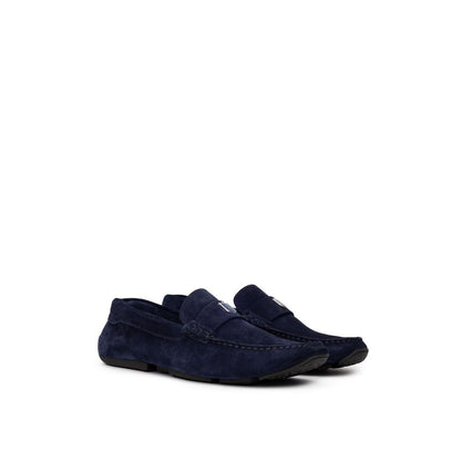 Bally Blue Leather Moccasin - Stylish Comfort Meets Sophistication