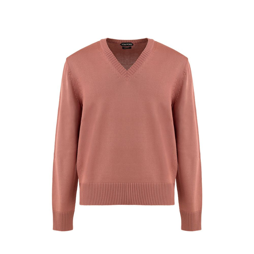 Tom Ford Pink Silk Sweater - Elegant V-Neck Design