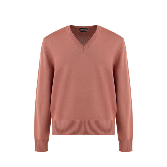 Tom Ford Pink Silk Sweater - Elegant V-Neck Design