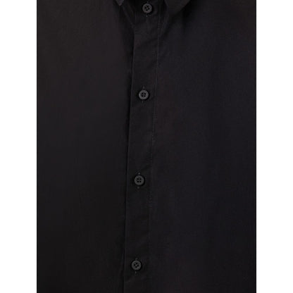 Balenciaga Black Cotton Long Suspended Effect Shirt Dress