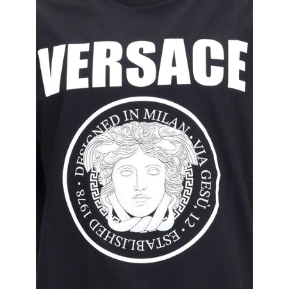 Versace Cotton T-Shirt with Iconic Medusa Head