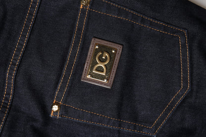 Dolce & Gabbana Blue Cotton PRETTY Low Waist Skinny Denim Jeans