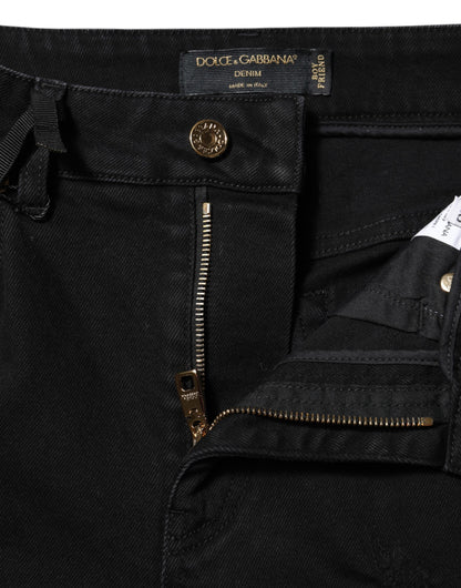 Dolce & Gabbana Black Boyfriend Flared Denim Jeans