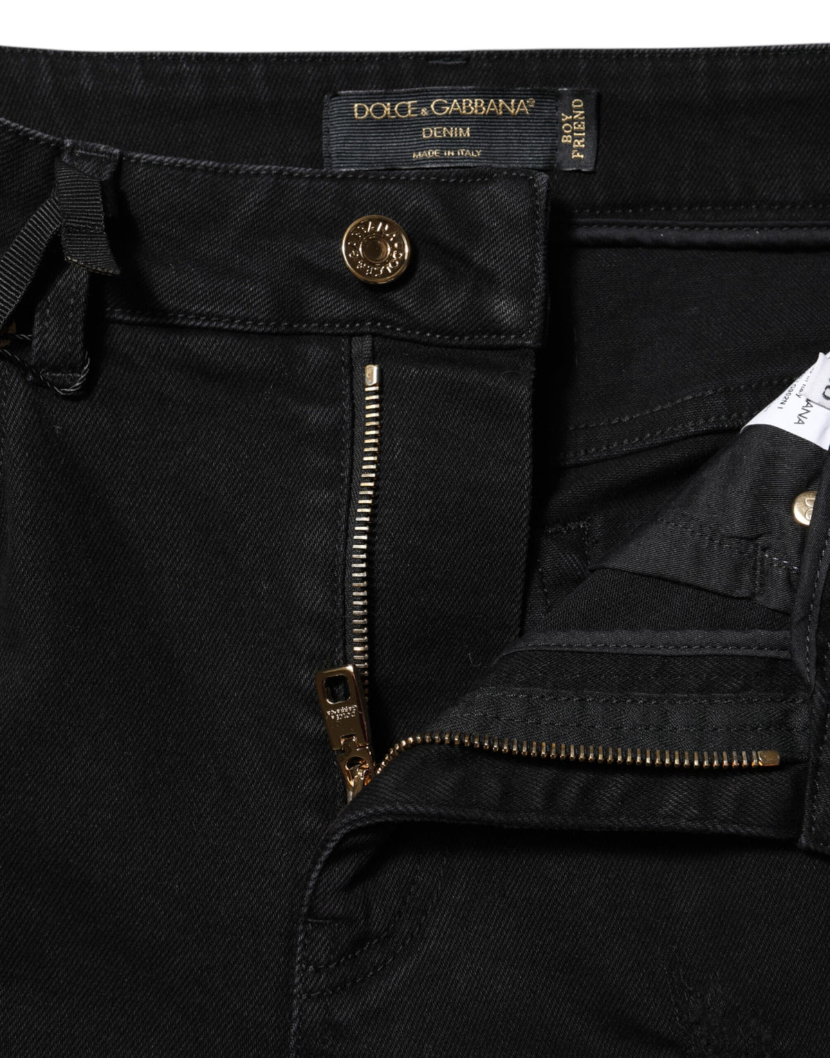 Dolce & Gabbana Black Boyfriend Flared Denim Jeans