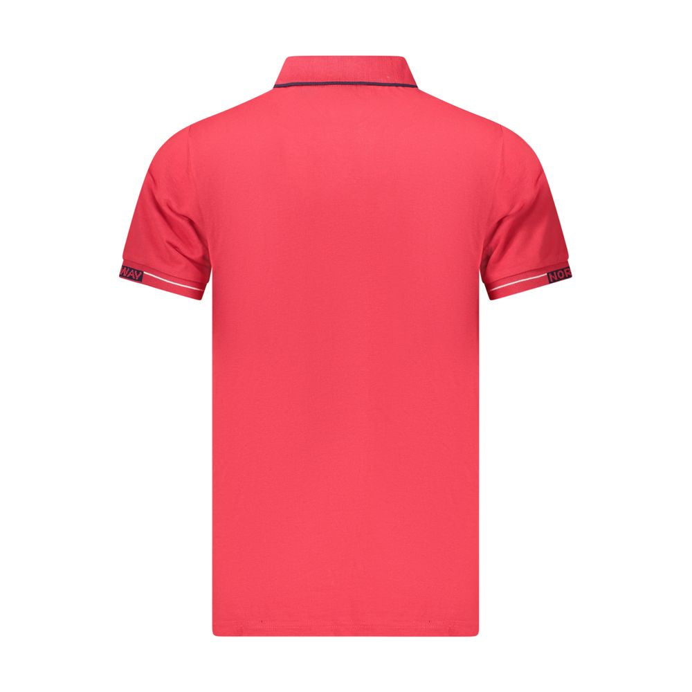 Norway 1963 Red Cotton Men Polo Shirt