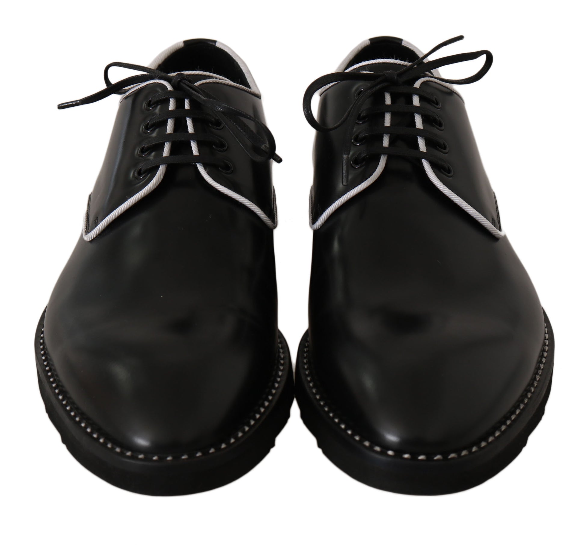 Elegant Black Leather Derby Dress Shoes