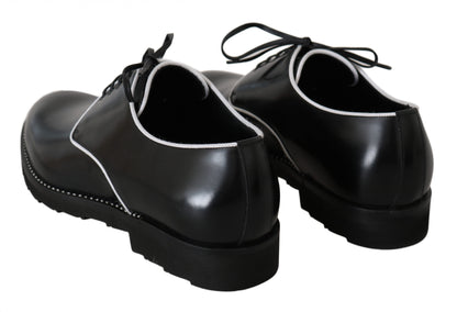  - Elegant Black Leather Derby Dress Shoes