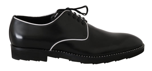  - Elegant Black Leather Derby Dress Shoes