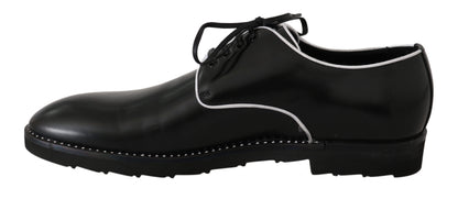  - Elegant Black Leather Derby Dress Shoes