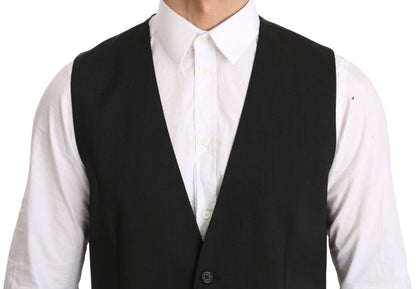  - Elegant Gray Formal Vest - Regular Fit