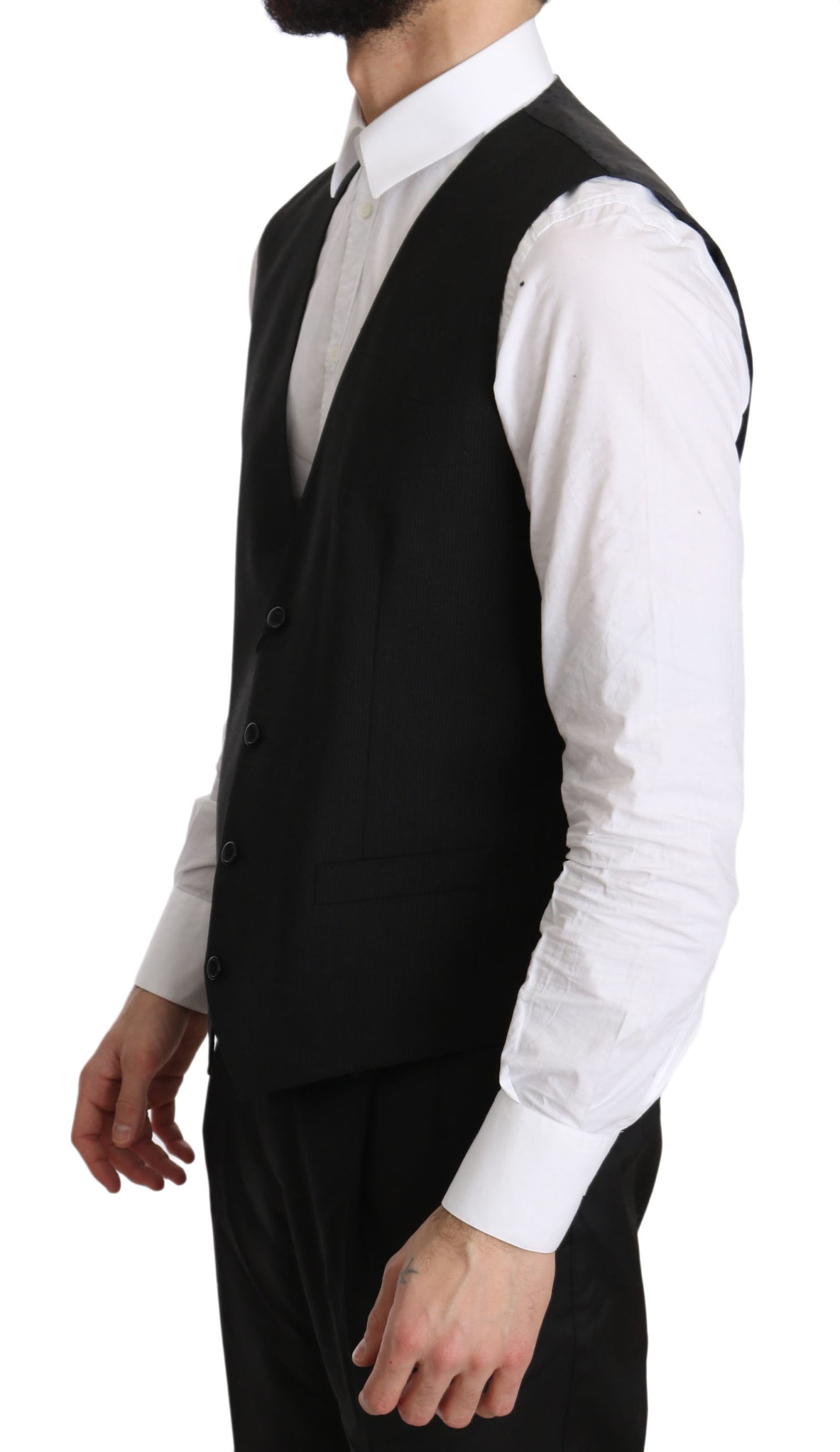  - Elegant Gray Formal Vest - Regular Fit