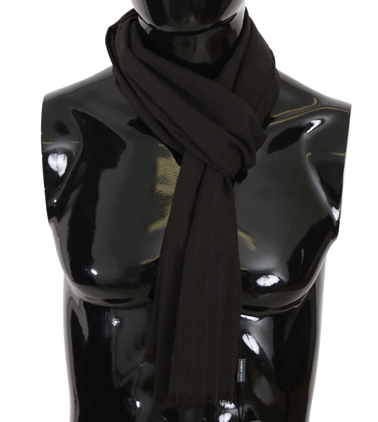  - Elegant Striped Wool Men's Scarf