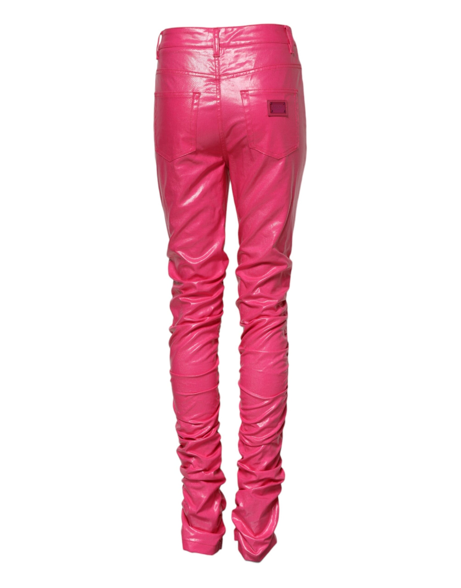 Dolce & Gabbana Pink High Waisted Skinny Denim Jeans
