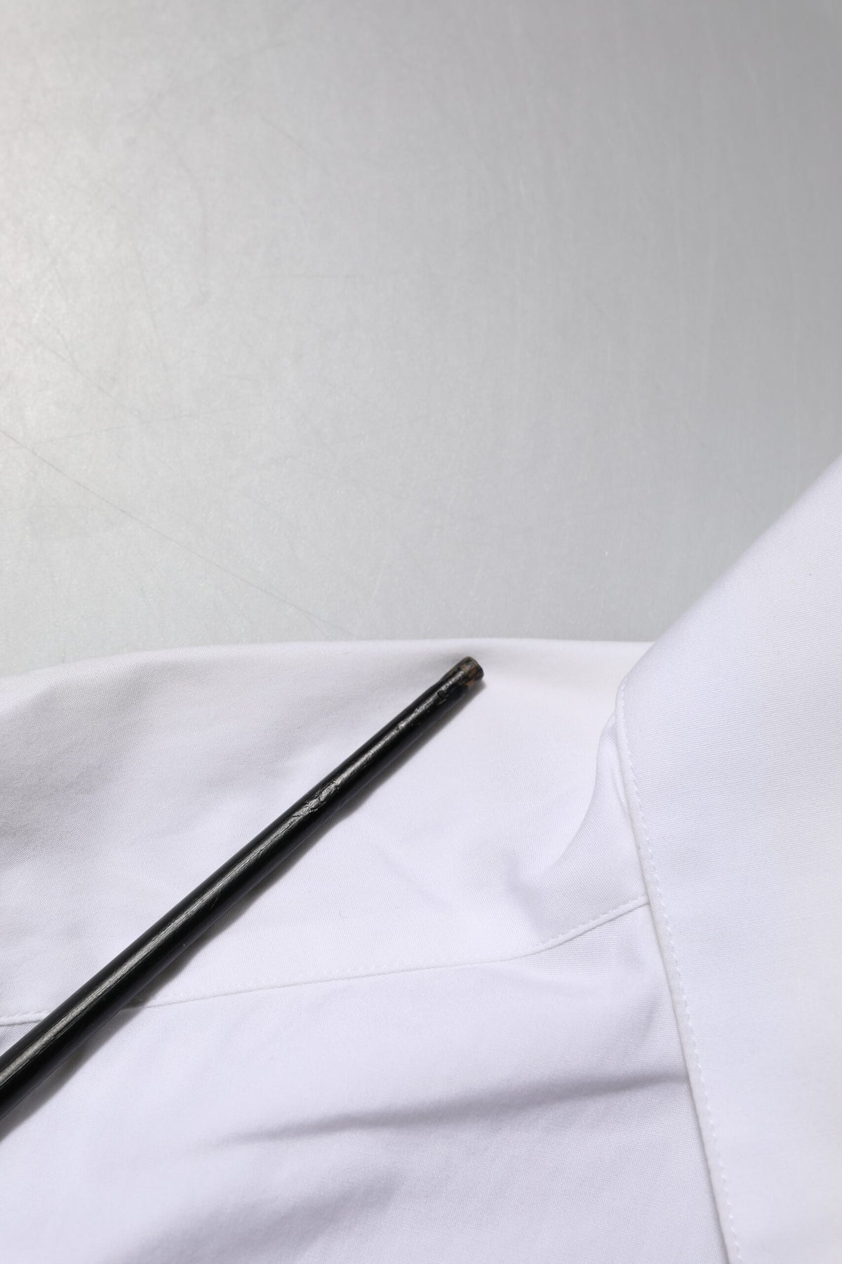 Dolce & Gabbana White Crystal Embellished Collared Shirt Top