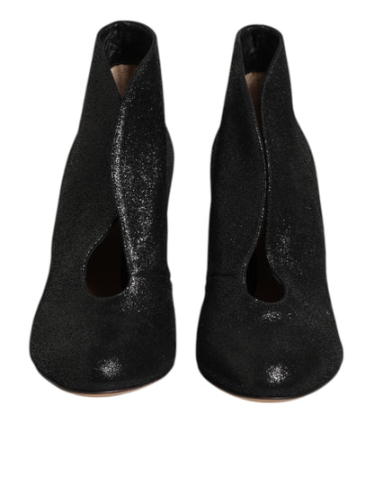 Gianvito Rossi Metallic Black Pump Stiletto Heels
