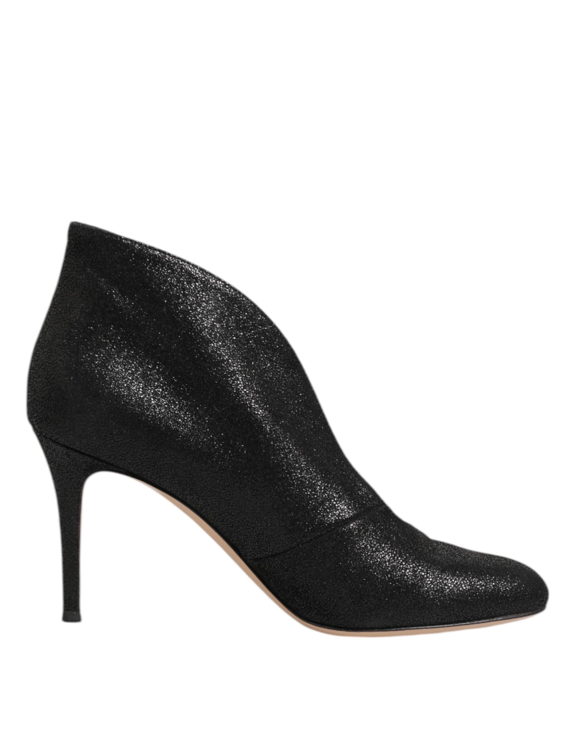Gianvito Rossi Metallic Black Pump Stiletto Heels