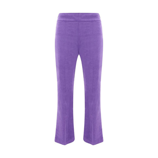 Avenue Montaigne Velvet-Effect Cotton Pants