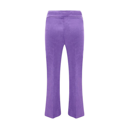 Avenue Montaigne Velvet-Effect Cotton Pants