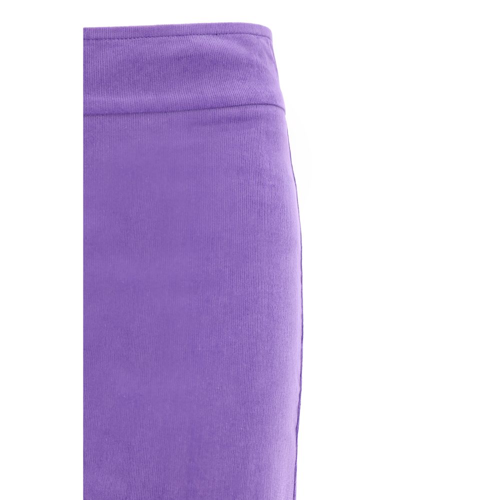 Avenue Montaigne Velvet-Effect Cotton Pants