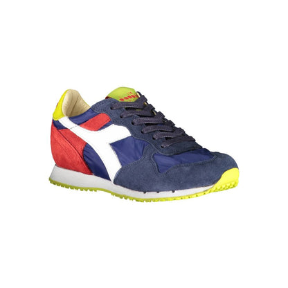 Diadora Blue Fabric Sneaker - Stylish Sports Shoe