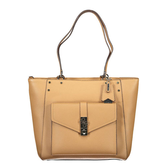 Guess Jeans Brown Meridian Handbag – Faux Leather, Stylish Design