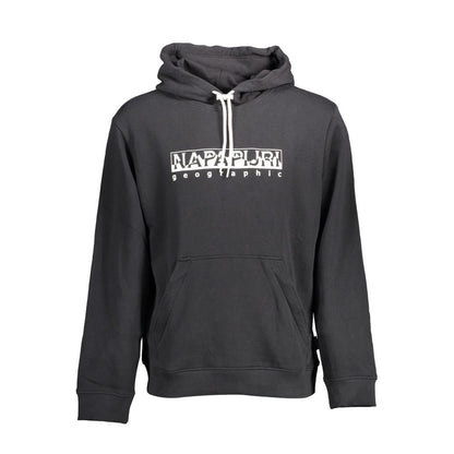 Napapijri Black Cotton Sweater with Hood