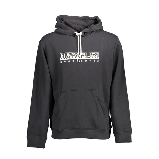 Napapijri Black Cotton Sweater with Hood