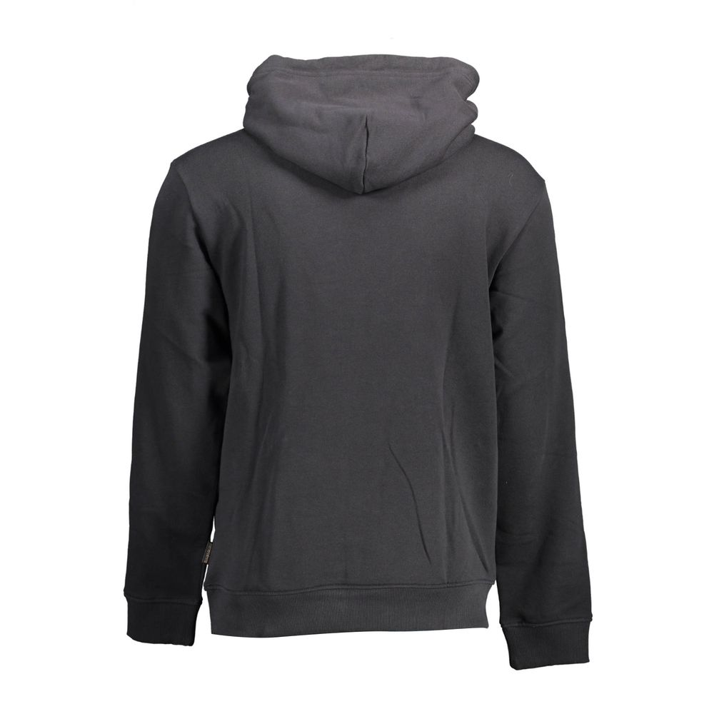 Napapijri Black Cotton Sweater with Hood