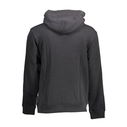 Napapijri Black Cotton Sweater with Hood