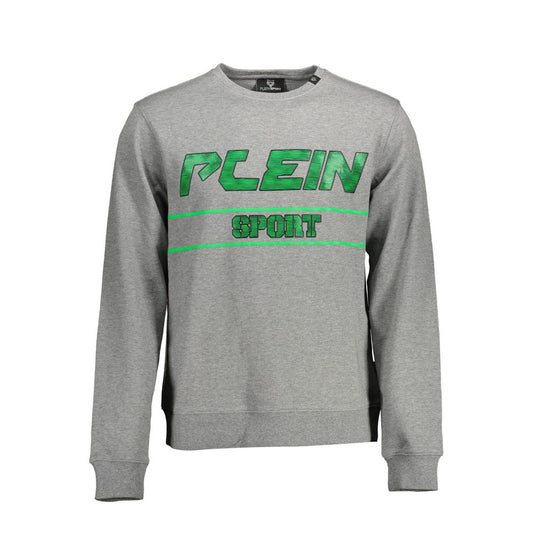 Plein Sport Gray Cotton Sweatshirt
