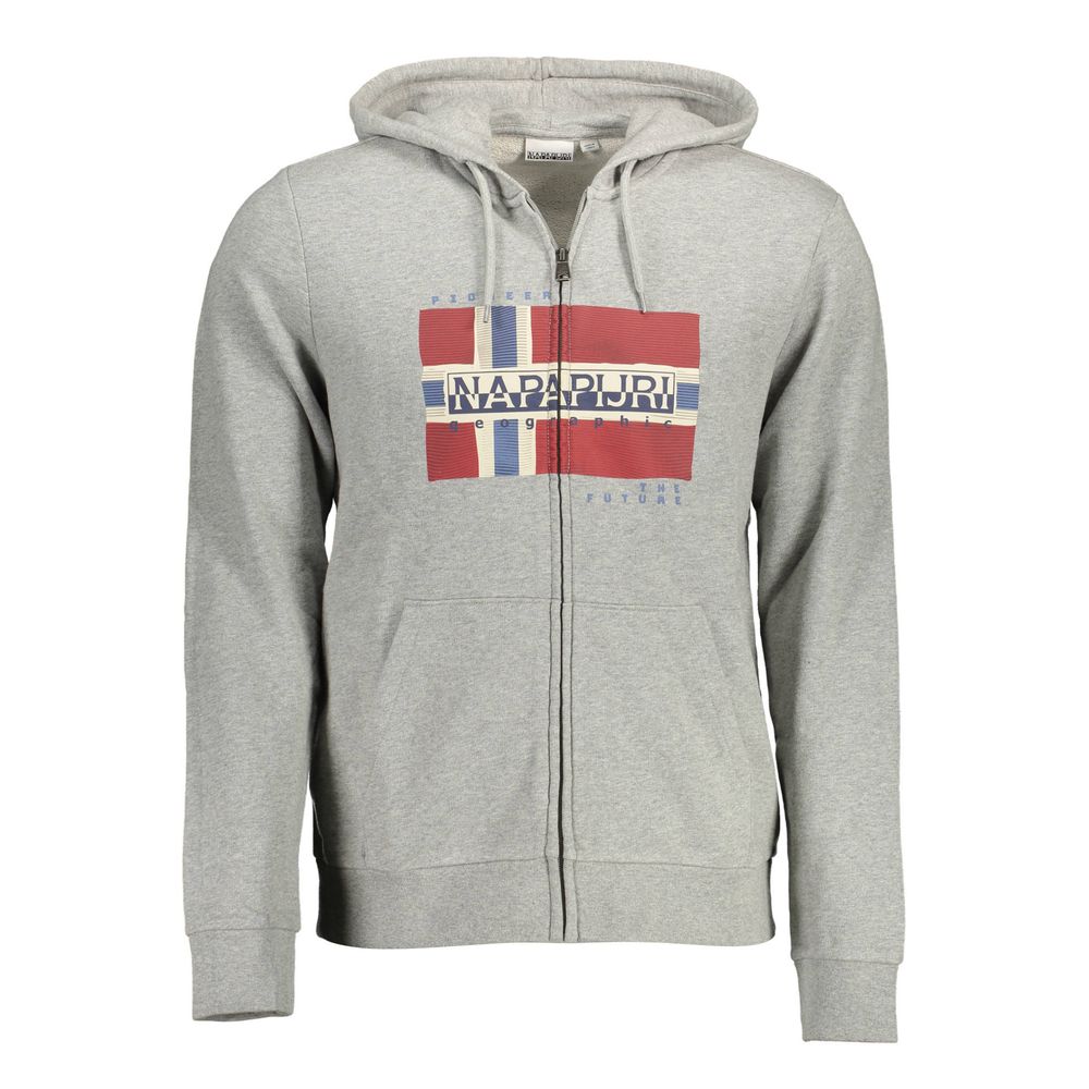 Napapijri Gray Cotton Sweater - Stylish Comfort with a Modern Edge
