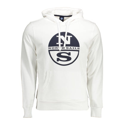 North Sails White Cotton Hoodie Sweatshirt