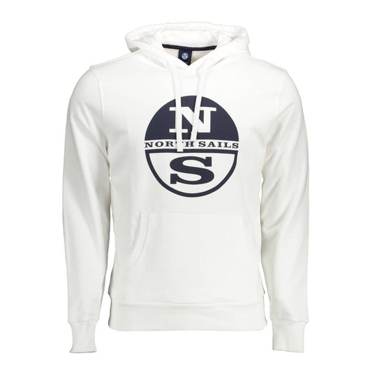 North Sails White Cotton Hoodie Sweatshirt