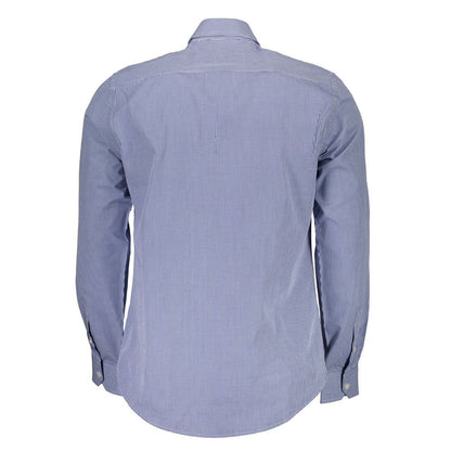 Harmont & Blaine Blue Cotton Shirt - Narrow Fit Elegance
