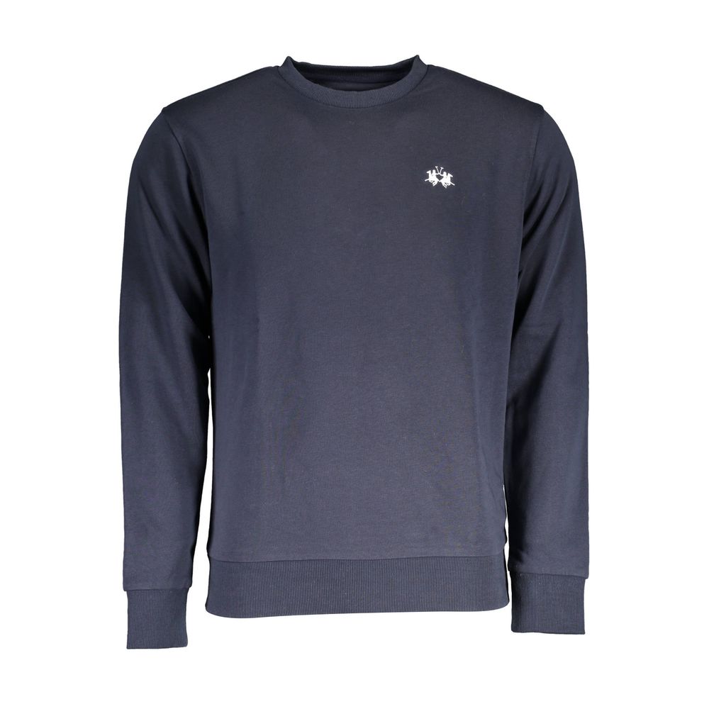 La Martina Blue Cotton Sweater - Stylish Comfort Redefined