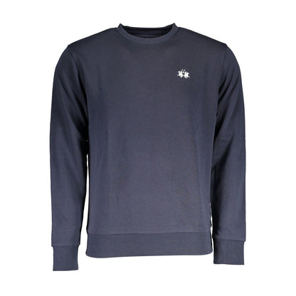 La Martina Blue Cotton Sweater - Stylish Comfort Redefined