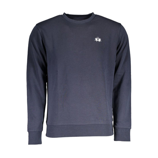 La Martina Blue Cotton Sweater - Stylish Comfort Redefined