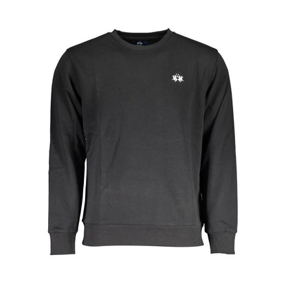 La Martina Black Cotton Sweater - Classic Style for Every Occasion