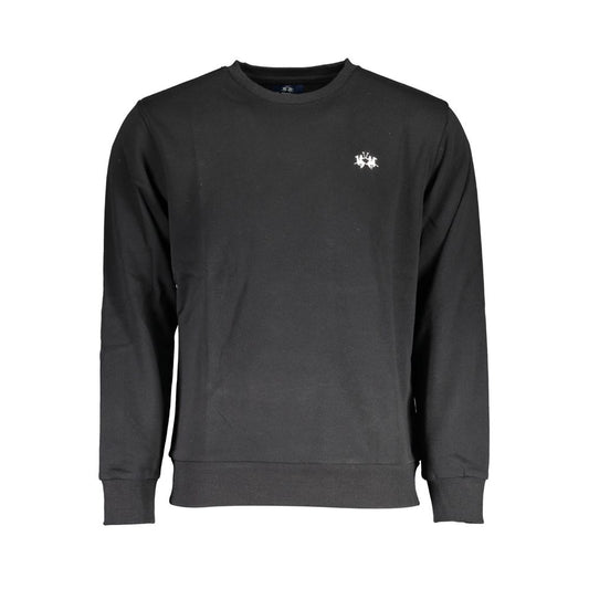 La Martina Black Cotton Sweater - Classic Style for Every Occasion