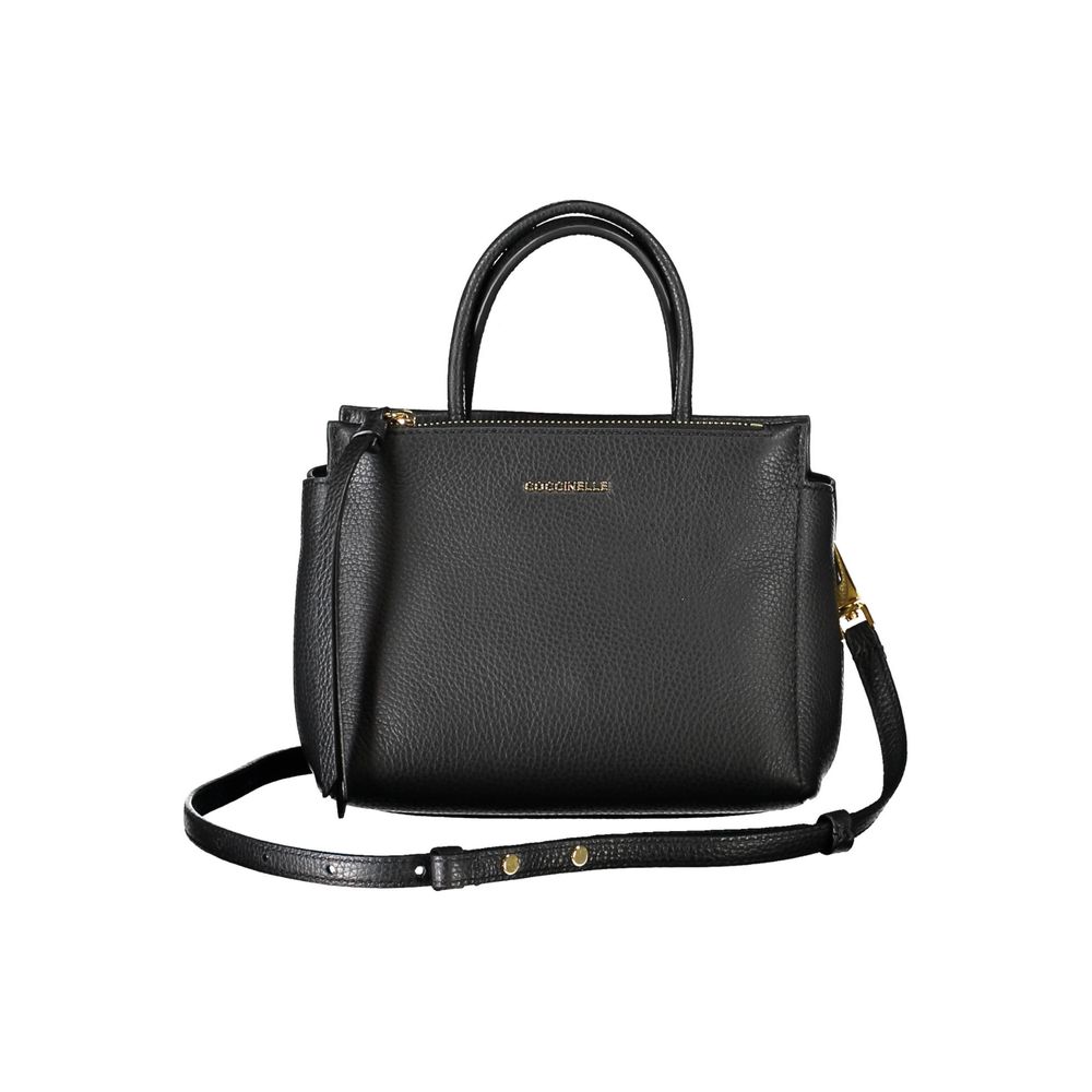 Coccinelle Black Leather Handbag – Timeless Elegance Redefined