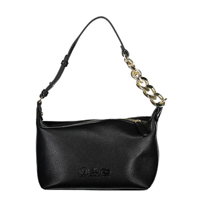 La Martina Black Faux Leather Handbag
