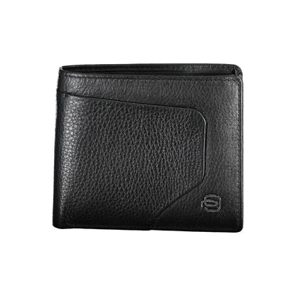 Piquadro Black Leather Wallet: Stylish Functionality Redefined