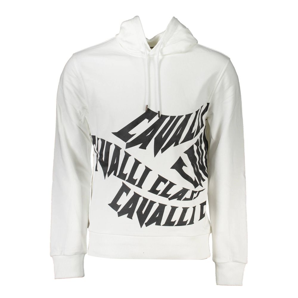 Cavalli Class White Cotton Sweater - Bold Streetwear Staple