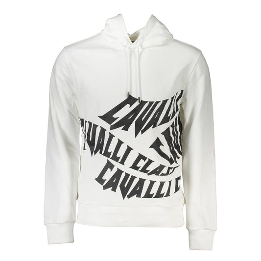 Cavalli Class White Cotton Sweater - Bold Streetwear Staple